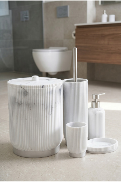 Jhn-09778 White Laduree Collection 5-Piece Bathroom Set