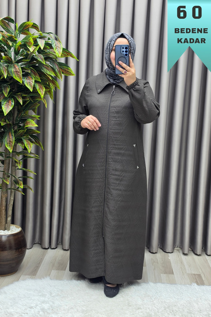 Women's Clothing Plus Size Jacquard Printed Quilted Full Length Overcoat