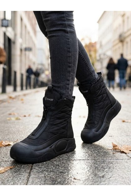 Kadın Cırt Cırtlı Kalın Taban İçi Kürklü Kaymaz Taban Sneaker Bot