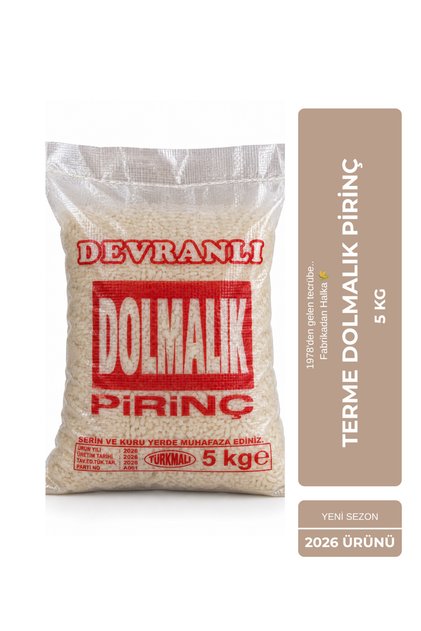 Yeni Sezon Katkısız Yerli Ekonomik Terme Dolmalık Pirinç Fabrikadan Halka 5 kg