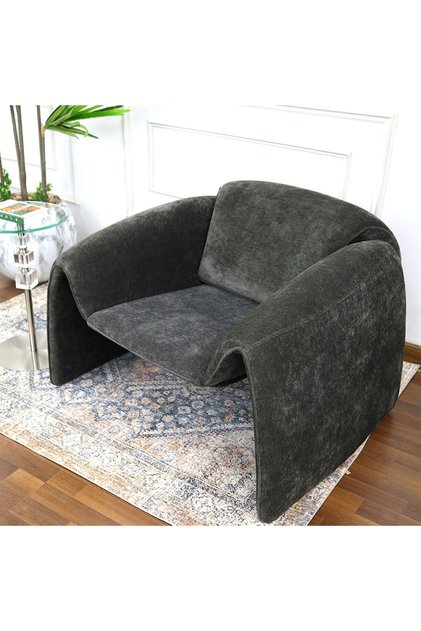 Modern and Elegant Design Fabric Chair - Gray - 54X48X65 cm