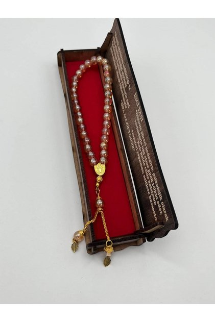 Aquamarine Stone Prayer Beads Set of 33 – Stylish Prayer Beads with Blue Natural Stone Color and Metal Tassels + Boxed + Tsb66