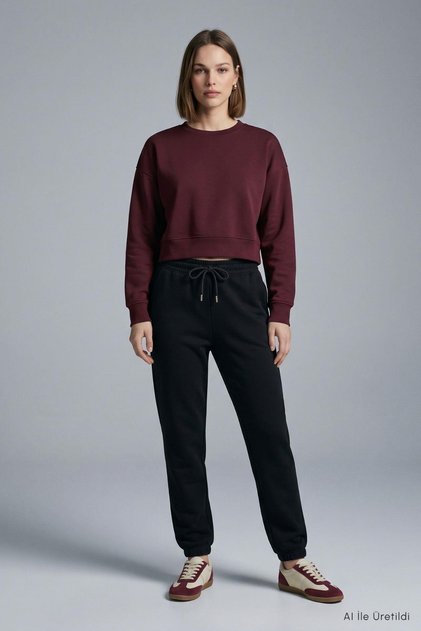 Elastic Waist and Cuffs Sweatpants 943 Black