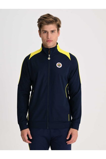 Lacivert Tribün Ara Biyeli Erkek Sweatshirt