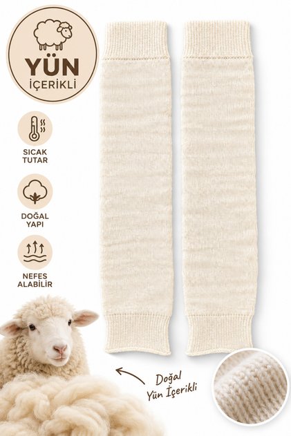 Kadın Yün İçerikli Uzun Örgü Tozluk – Kışlık Bacak Isıtıcı Leg Warmer