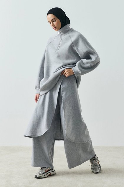 Alba Half Zipper Sweatshirt Gray