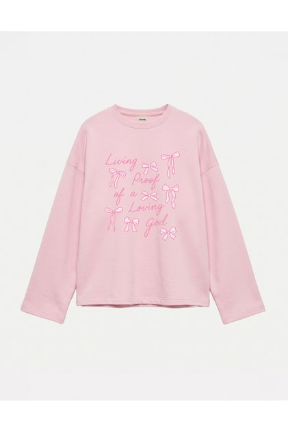 Oversize 100% Cotton 3 Thread Sweatshirt - Living Proof