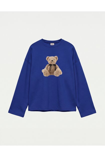 Oversize 100% Cotton 3 Thread Sweatshirt - Teddy