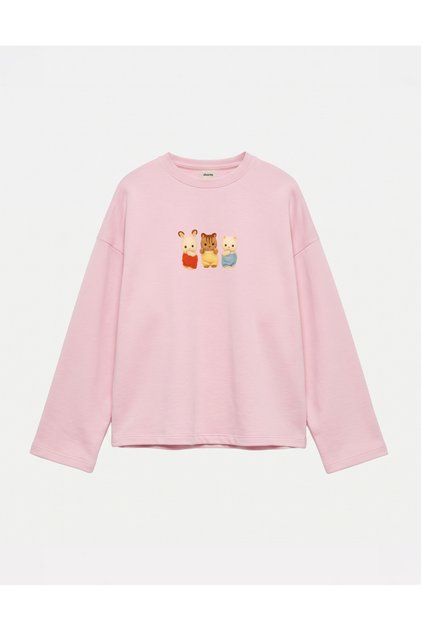 Oversize 100% Cotton 3 Thread Sweatshirt - Sylvanian