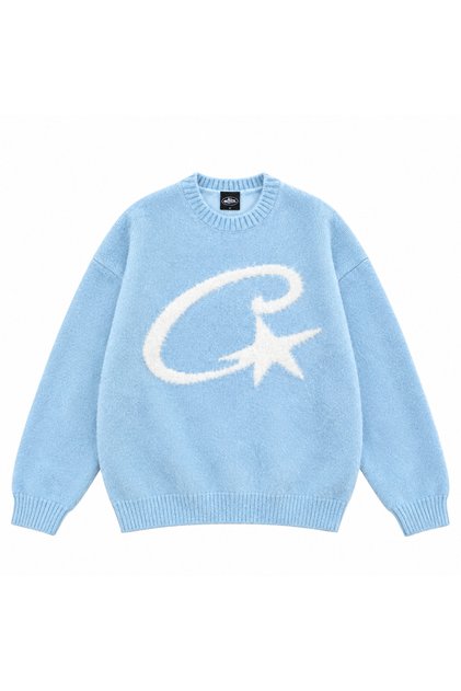 Drip Crtz Oversize Bisiklet Yaka Desenli Triko Kazak