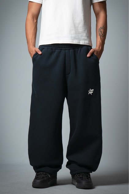 White Nova Stoperli Balloon Fit Navy Blue Men's Sweatpants