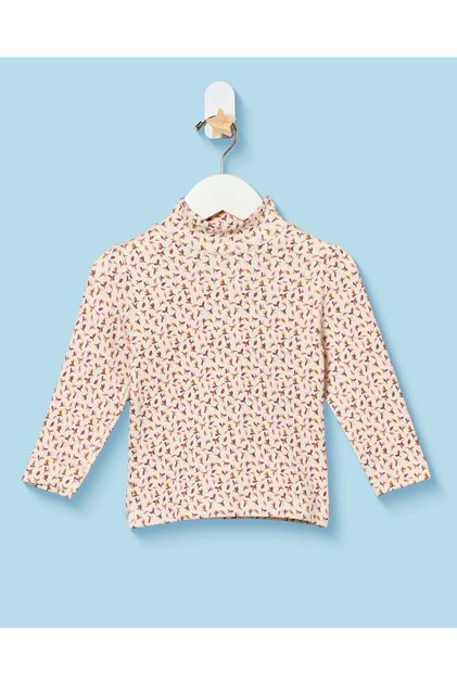 Infant Girls Pink Floral T Shirt