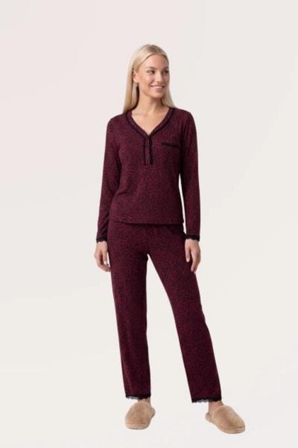 Kadın Bordo Pijama takımı 30193
