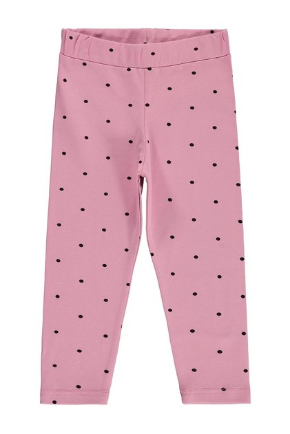 Civil Girls' Pointed Printed Leggings | Lycra Single Jersey Shaped Printed Fabric | School Nursery and Daily Use - Pink