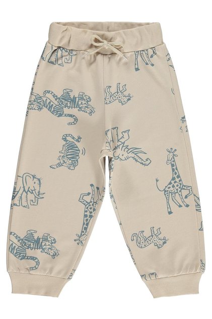 Scratched Animals Printed Sweatpants for 2-5 Years Old - Beige