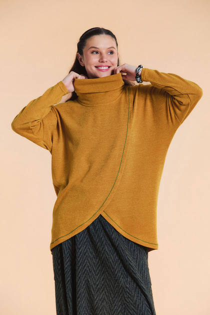 Degaje Collar Double-Breasted Detailed Women's Cardigan