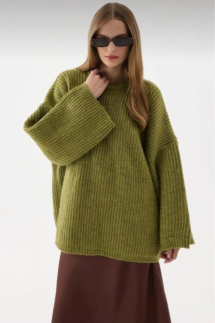 Hijab Compatible Oversize Women's Knitwear Sweater