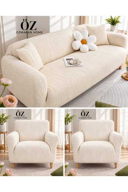 3+3+1+1 Flexible Stretch Elastic Sofa Cover Set Washable Sofa Cover