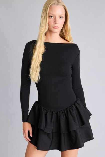 Balloon Fit Ribana Mini Dress G7875Ax26Au
