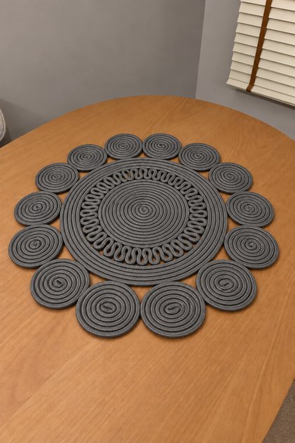 Tadpole Wicker Jute Round Runner 60X60