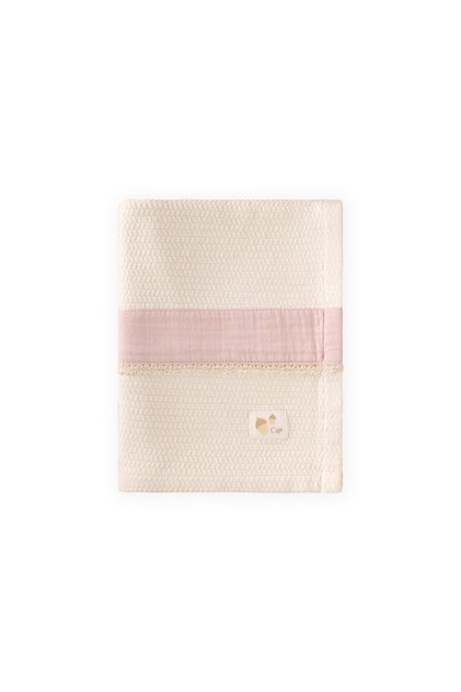 Straw Patterned Striped Blanket 85X100 cm Natural Powder