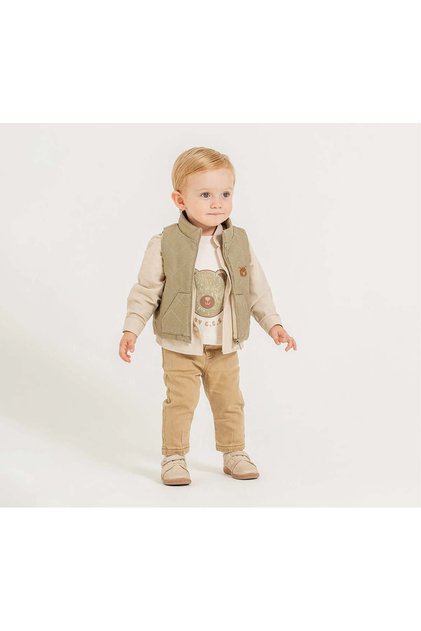 Baby boy quilted vest 4-piece set ccs-2789