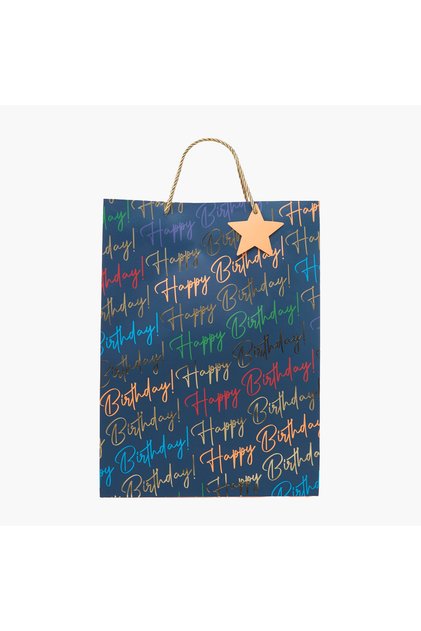 Birthday Print Gift Bag - Medium