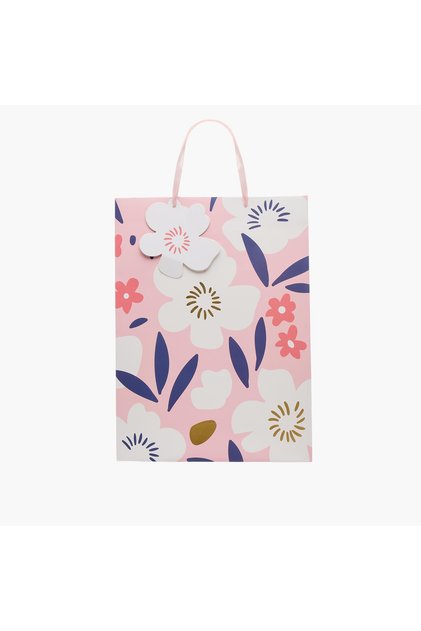 Floral Print Paper Gift Bag - Extra Large