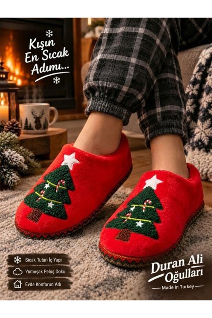 Zenne Noel Ağacı Gondol Ev Terliği