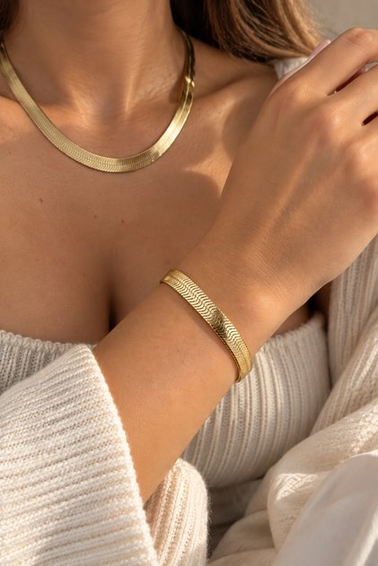 Steel Thick Italian Chain Bracelet
