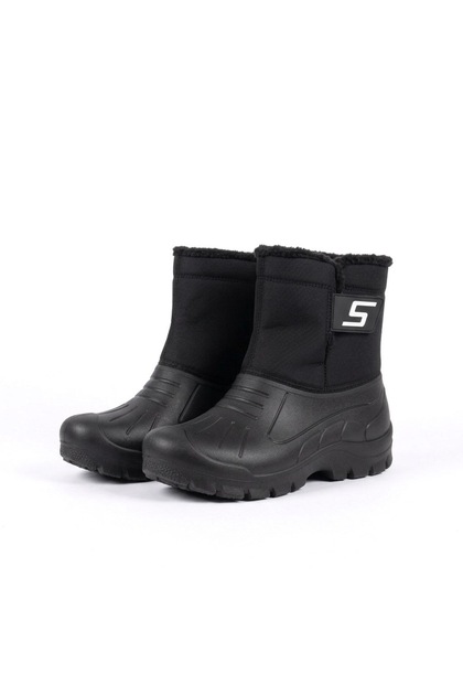 Sn.0212 Black Fur Waterproof Men's Rain Boots
