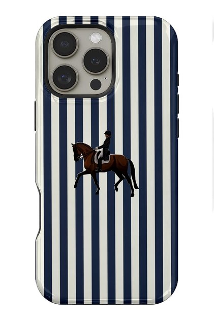 Compatible with iPhone 14 Pro - Striped Cavalry, Double Layer Cover, Glossy Surface Protective Case