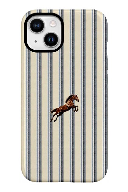 Compatible with iPhone 15 Plus / 14 Plus - Flying Horse, Double Layer Cover, Glossy Surface Protective Case