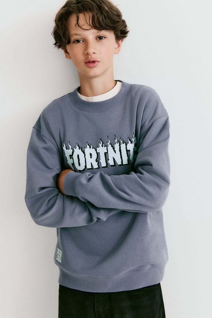 Printed brushed-inside sweatshirt