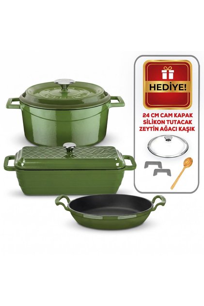 Cast Iron Bread Baking Set 3-Piece Bread Master
