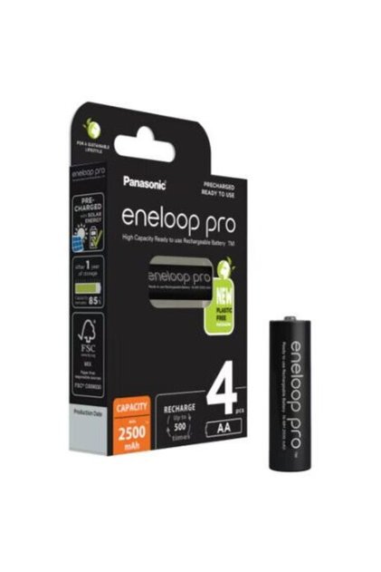 Батерии BK-3HCDE/4BE, Eneloop PRO AA Ni-MH (R6), 2500mAh, 4 броя/комплект, черни