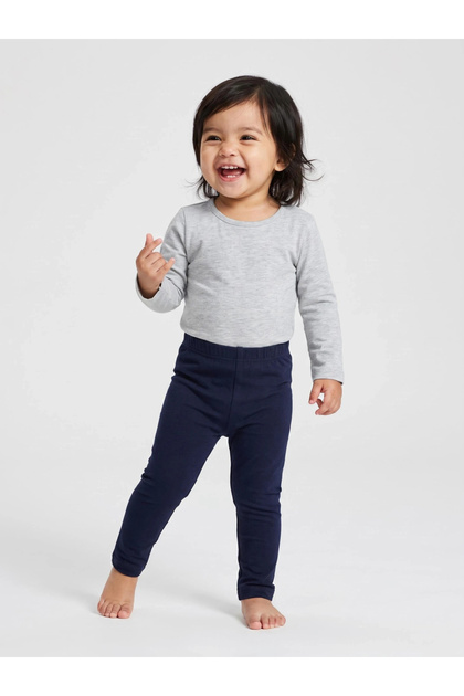 Baby Girls Pack of 2 - Solid Full Length Leggings