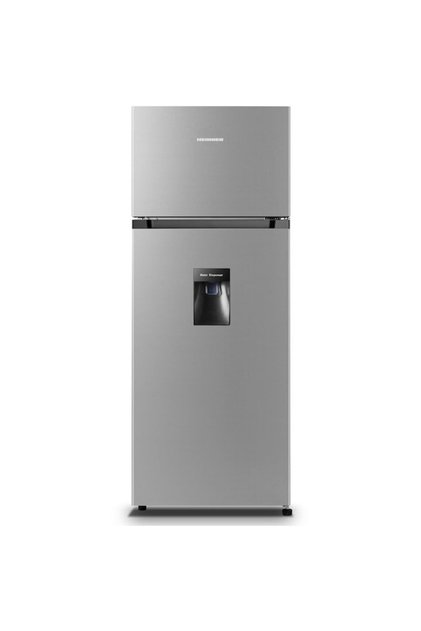 Frigider cu doua usi HF-HS205SWDE++, 206 L, H 143.4 cm, Clasa E, argintiu