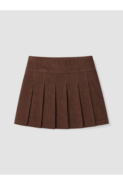 Esvab • Modern & Stylish Girls' Pleated Velvet Shorts Skirt