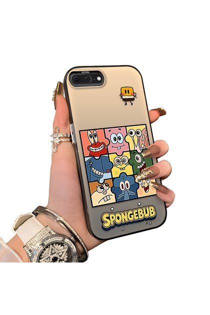 iPhone 7 Plus/8 Plus Compatible Puzzle Character Collage Pattern Phone Case Shock-Proof