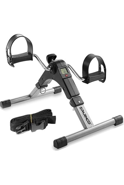 Fitness SMB Series Mini Cycle Pedal Exerciser with Adjustable Resistance, LCD Monitor: Portable