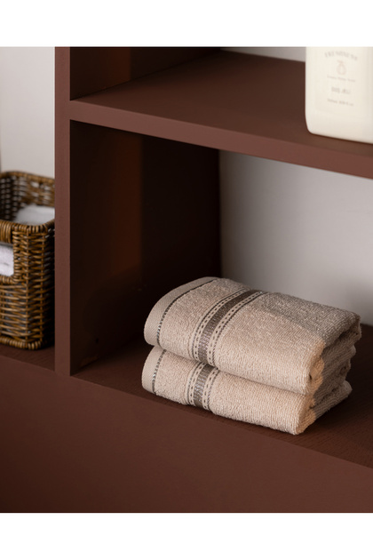 Joetta 2-Pack 100% Cotton Hand Towels - Beige - 30X30 cm