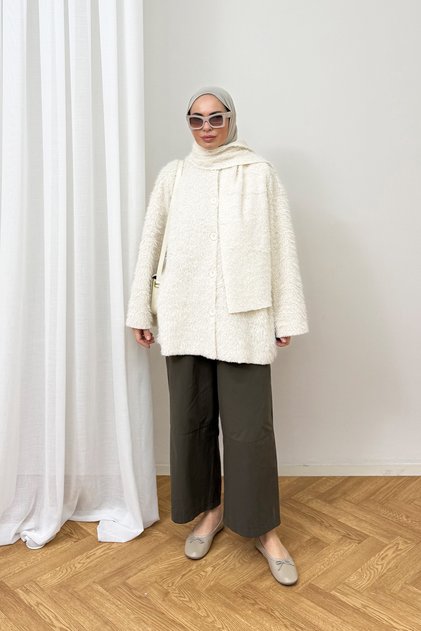 Shawl Buttoned Cardigan 4-62609