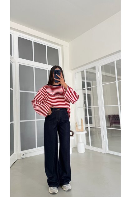 Lacivert Beli Lastikli Jean GAUS-02158