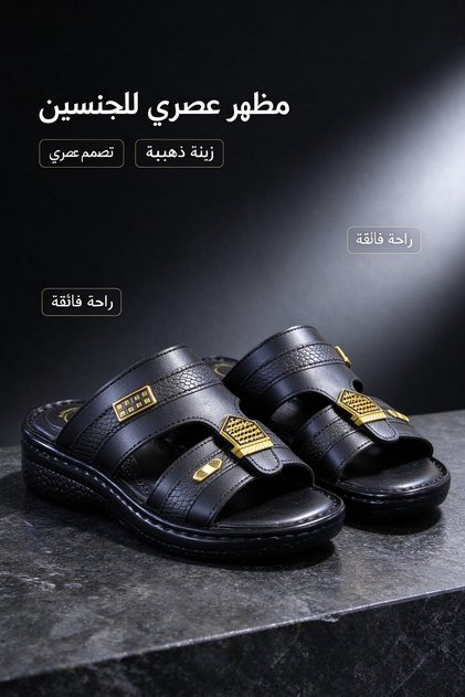 Unisex Luxury Genuine Leather Slide Sandals Anti Slip Thick Bottom Adjustable Strap Comfortable Slippers Summer Outdoor