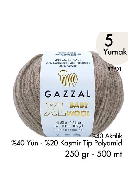 Baby Wool XL 835XL - 5 Yumak