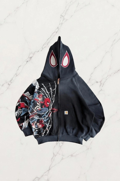 Spider-Mans Full Zip Oversize Hoodie