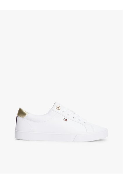 Women's Brand Logo White Sneakers Suitable for Daily Use