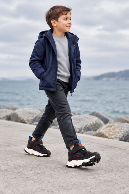 Trs-1364 Anatomical Sole Boys' Black Color Daily Use Winter Children's Boots