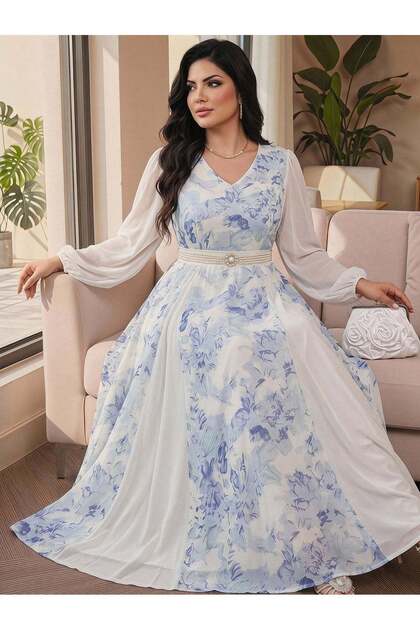Rochie maxi, mix culori
